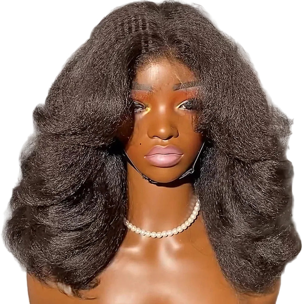 Perruques bouclées sans colle 100% cheveux humains