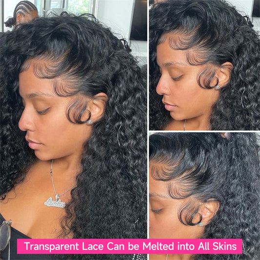 Perruque bouclée birmane à vague profonde pré plumée