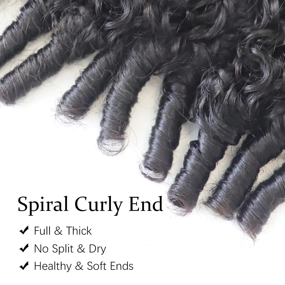 Extensions Birmanes Bouclées en Spirale — Cheveux Humains Vierges 15A