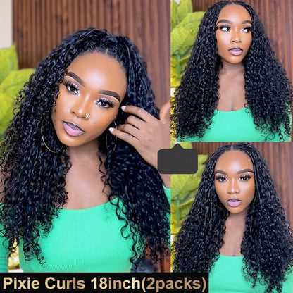 Extensions Bouclées en Crochet – Cheveux Humains Naturels | Boucles Profondes | 14 à 22 Pouces