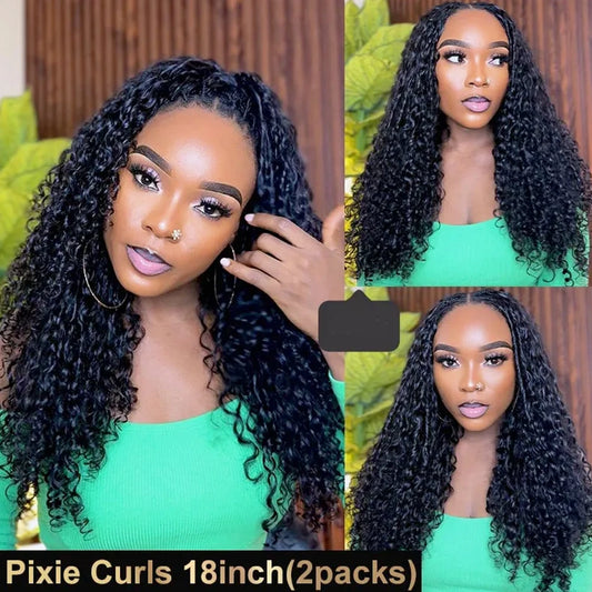 Extensions Bouclées en Crochet – Cheveux Humains Naturels | Boucles Profondes | 14 à 22 Pouces