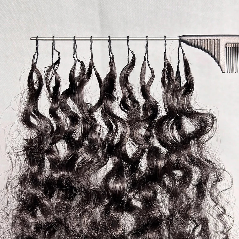 Extensions Bouclées en Crochet – Cheveux Humains Naturels | Boucles Profondes | 14 à 22 Pouces
