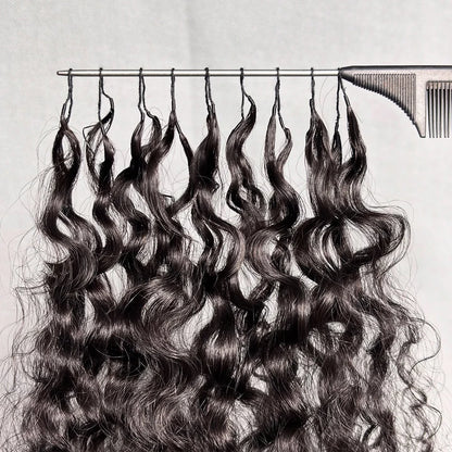 Extensions Bouclées en Crochet – Cheveux Humains Naturels | Boucles Profondes | 14 à 22 Pouces