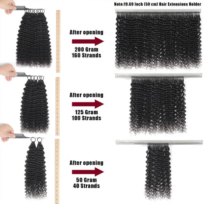 Extensions Bouclées en Crochet – Cheveux Humains Naturels | Boucles Profondes | 14 à 22 Pouces