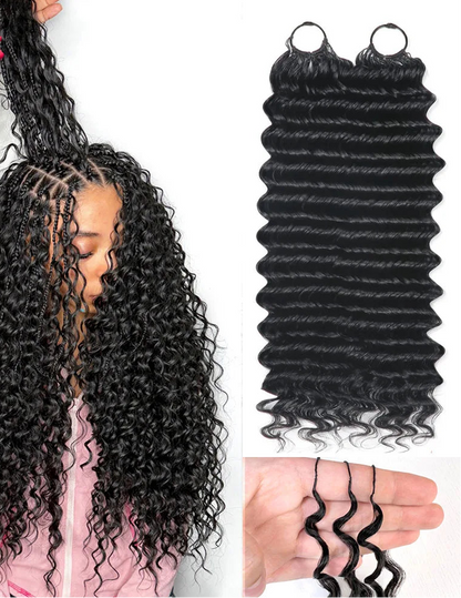 Extensions Crochet Légères & Bouclées – Cheveux Humains Vietnamiens | Tresses Bohèmes | 14 à 22 Pouces