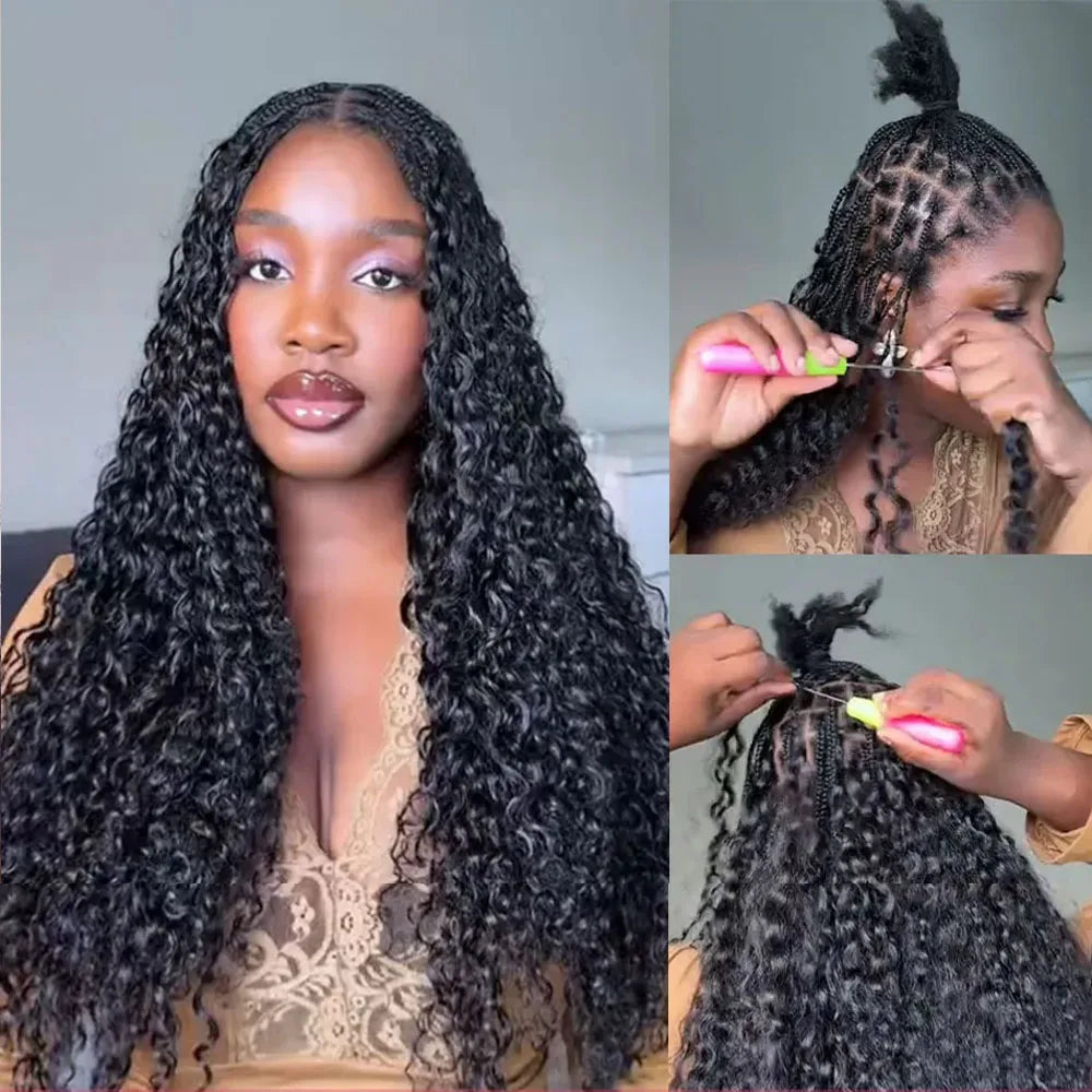 Extensions Crochet Légères & Bouclées – Cheveux Humains Vietnamiens | Tresses Bohèmes | 14 à 22 Pouces