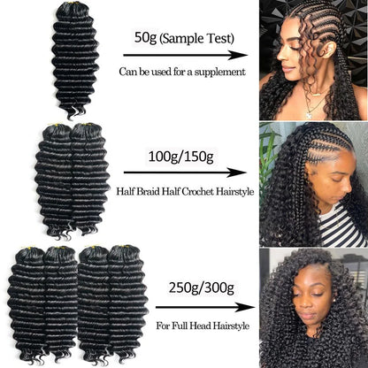 Extensions Crochet Légères & Bouclées – Cheveux Humains Vietnamiens | Tresses Bohèmes | 14 à 22 Pouces