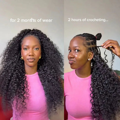 Extensions Crochet Légères & Bouclées – Cheveux Humains Vietnamiens | Tresses Bohèmes | 14 à 22 Pouces