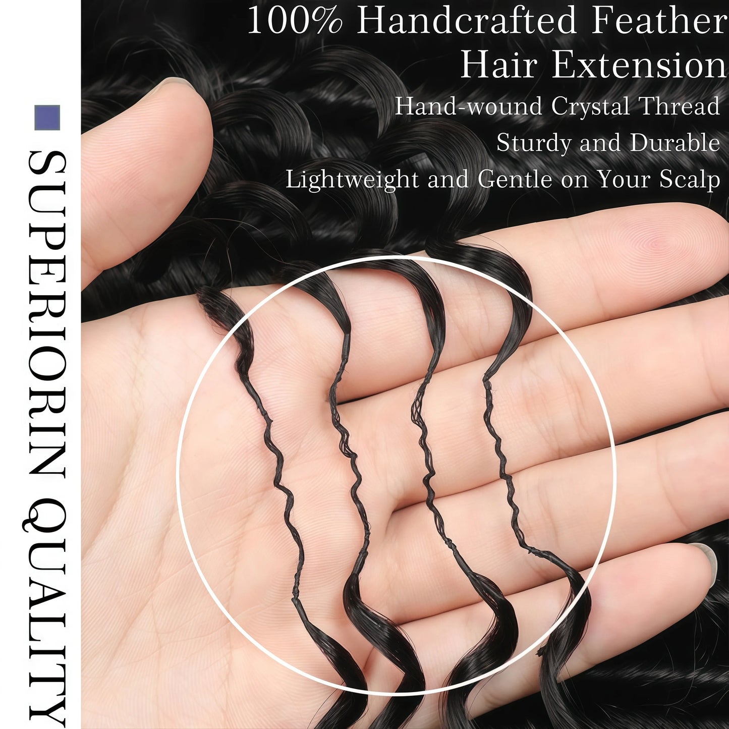 Extensions Crochet Souple Pré-Séparé – Cheveux Ondulés Double Brin | Naturels & Légers | 16 à 26 Pouces