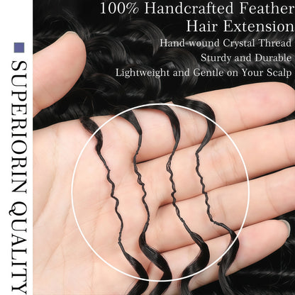Extensions Crochet Souple Pré-Séparé – Cheveux Ondulés Double Brin | Naturels & Légers | 16 à 26 Pouces