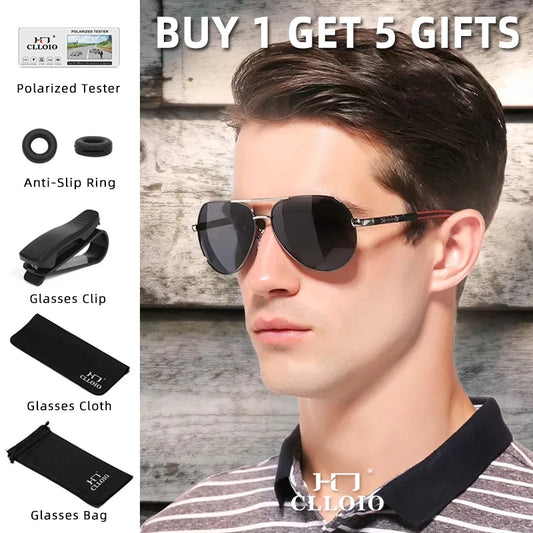 Lunettes de Soleil Pilote Polarisées – Aluminium UV400 | Homme & Femme