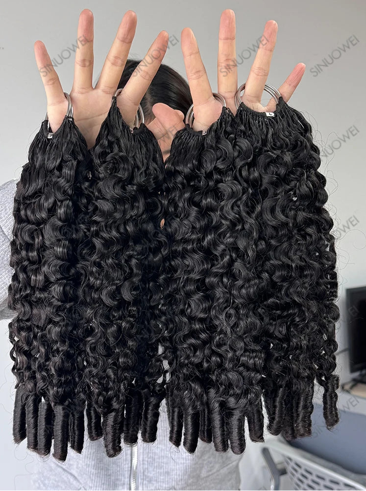 Extensions Crochet Invisibles – Cheveux Humains Bouclés | Légères & Naturelles | 14 à 20 Pouces