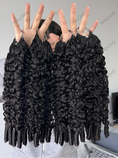 Extensions Crochet Invisibles – Cheveux Humains Bouclés | Légères & Naturelles | 14 à 20 Pouces
