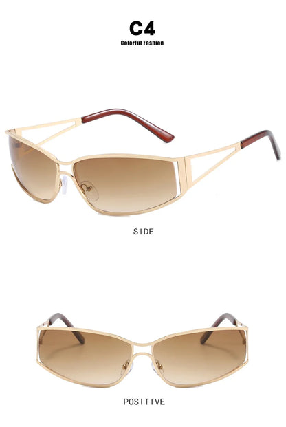 Lunettes Dégradé Steampunk Miroir – Style Y2K | Femme & Homme