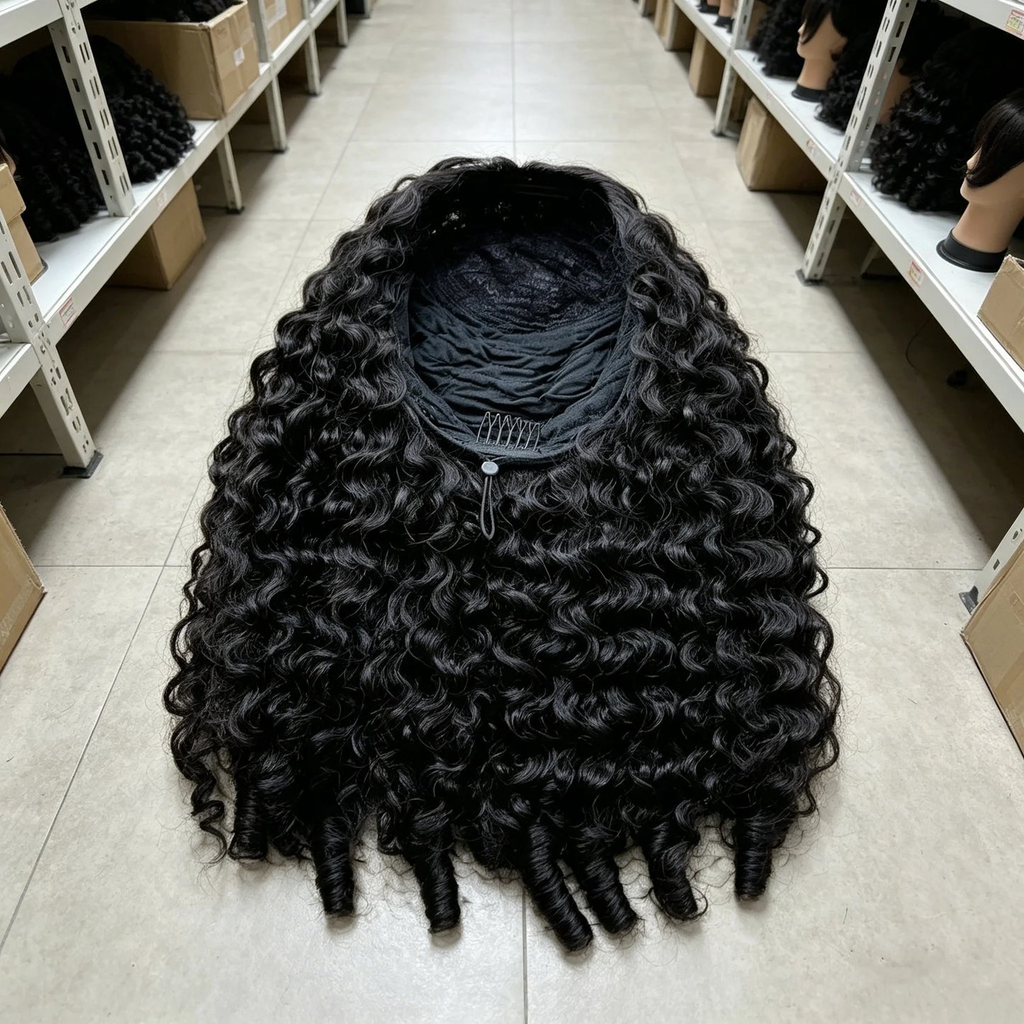 Demi-Perruque Bouclée 3-en-1 – Cheveux Humains Birmans | Sans Colle | Prête à Porter | 18 à 38 Pouces