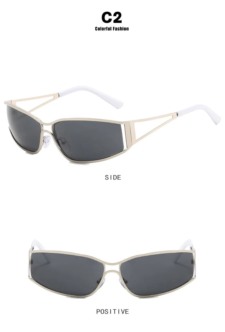 Lunettes Dégradé Steampunk Miroir – Style Y2K | Femme & Homme
