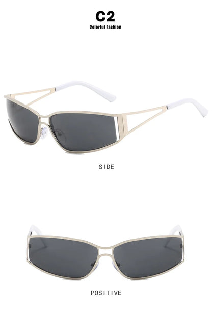 Lunettes Dégradé Steampunk Miroir – Style Y2K | Femme & Homme