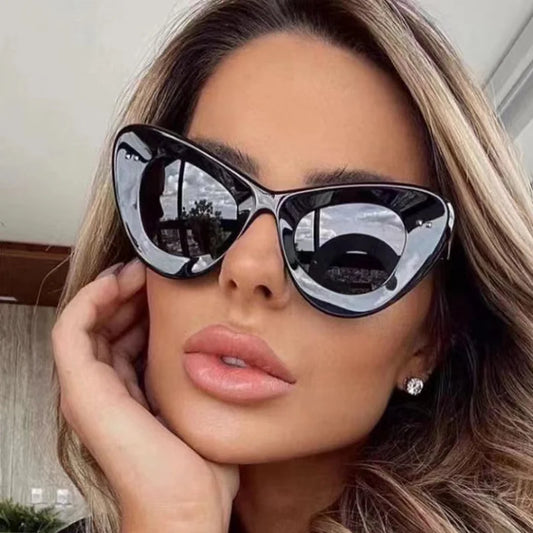 Lunettes Vintage Œil de Chat – Grand Cadre Luxe | Femme