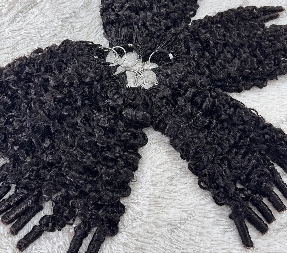 Extensions Crochet Invisibles – Cheveux Humains Bouclés | Légères & Naturelles | 14 à 20 Pouces