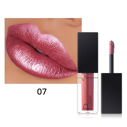 Rouge à Lèvres Brillant Pailleté ✨ — Hydratant & Haute Pigmentation