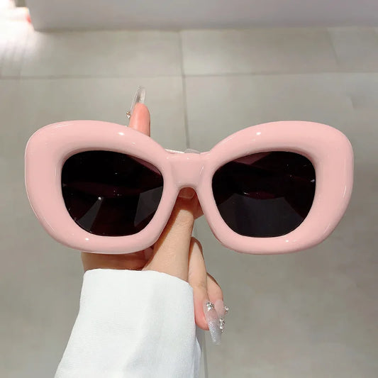 Lunettes Œil de Chat Rose Oversize – Luxe Punk | Femme & Homme