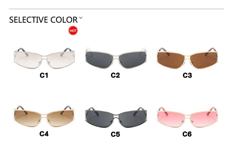 Lunettes Dégradé Steampunk Miroir – Style Y2K | Femme & Homme