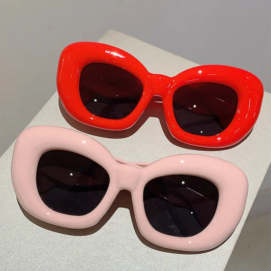 Lunettes Œil de Chat Rose Oversize – Luxe Punk | Femme & Homme