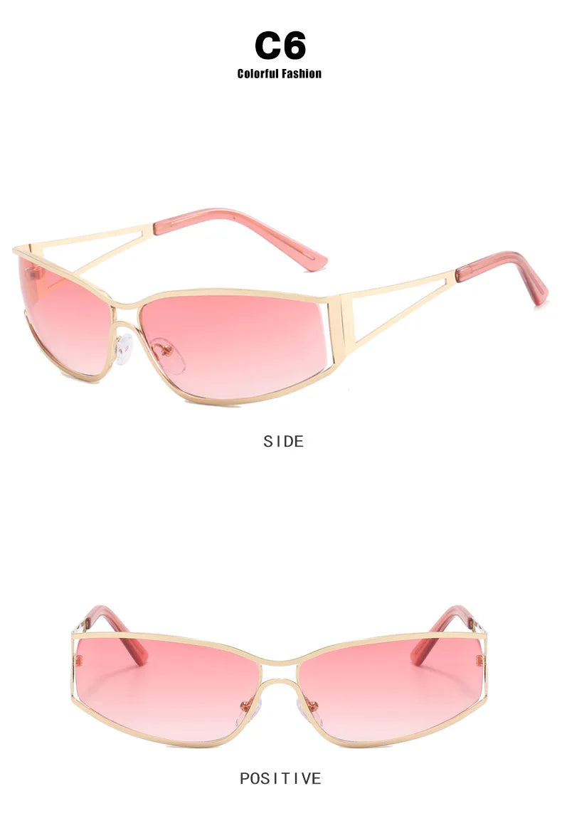 Lunettes Dégradé Steampunk Miroir – Style Y2K | Femme & Homme