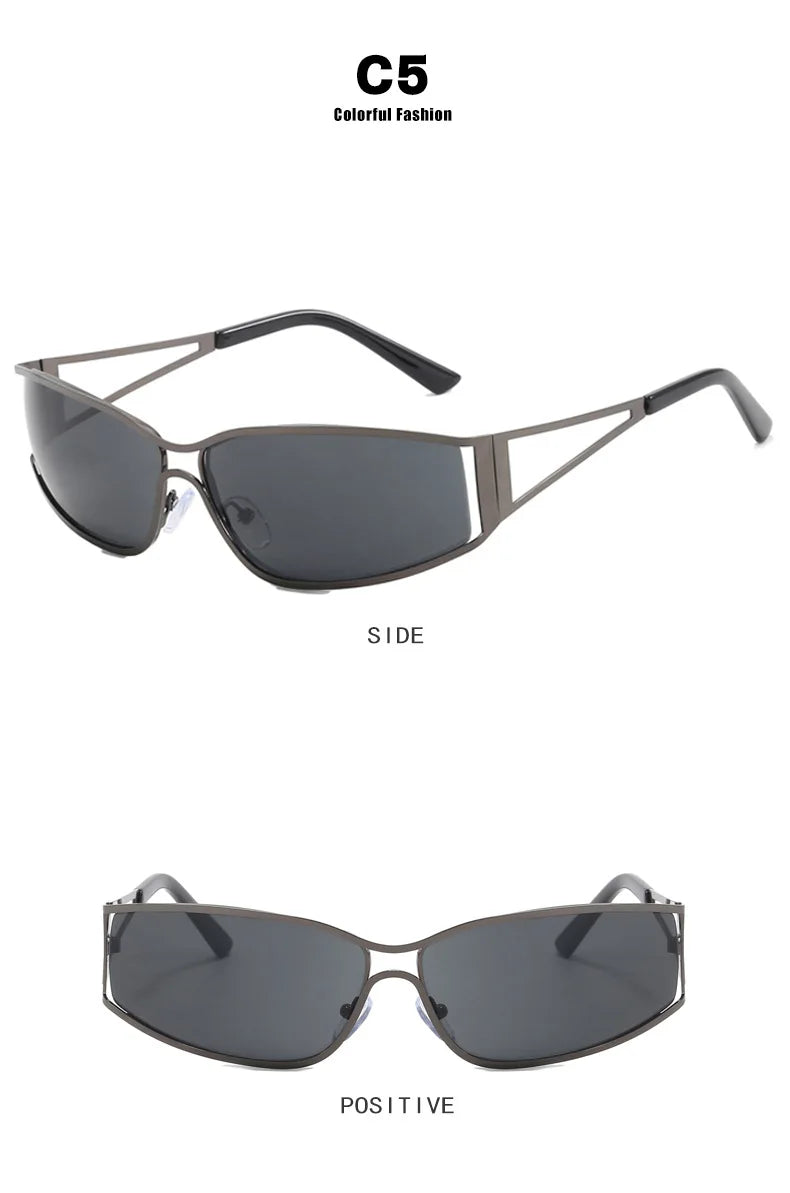 Lunettes Dégradé Steampunk Miroir – Style Y2K | Femme & Homme