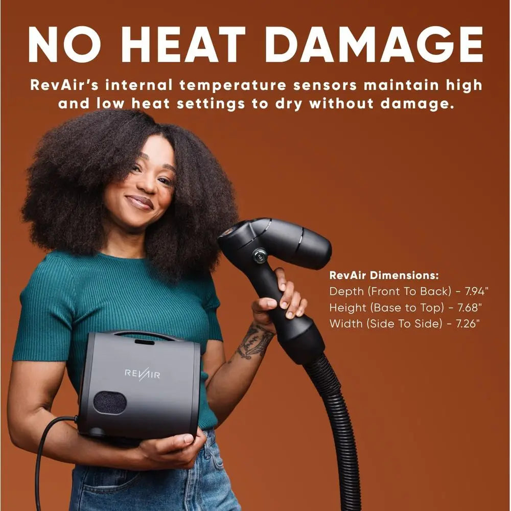 Sèche-Cheveux à Air Inversé — Séchage Rapide Sans Dommages