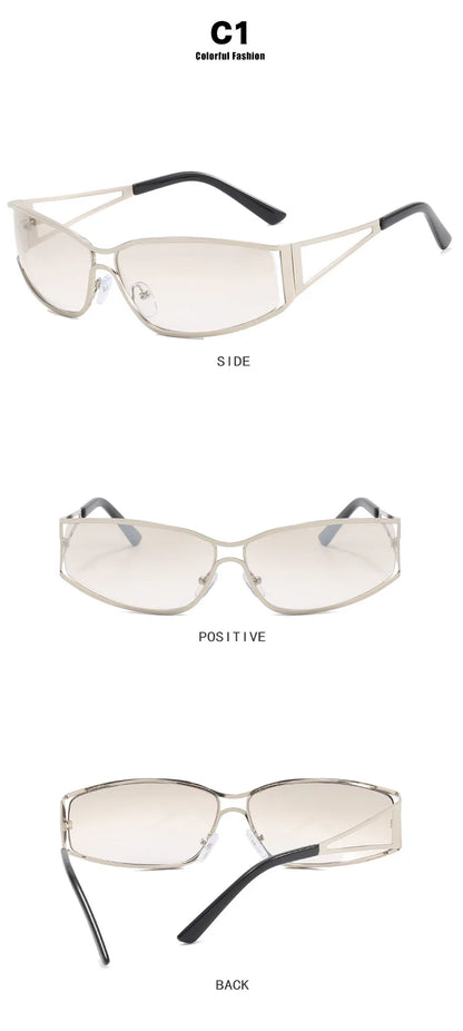 Lunettes Dégradé Steampunk Miroir – Style Y2K | Femme & Homme
